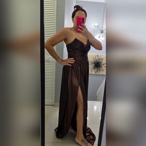 Elegant Bronze Metallic Dress